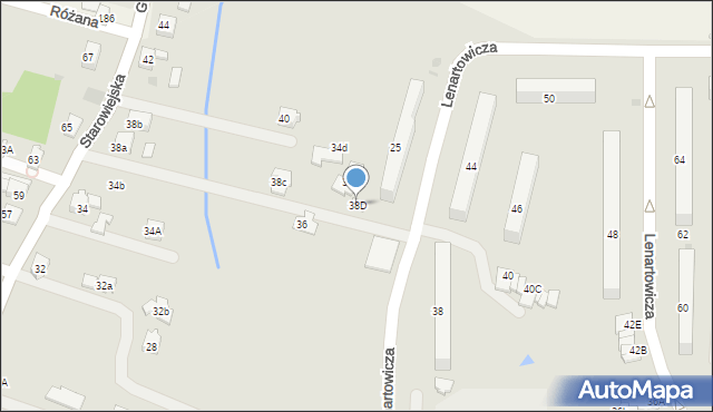 Andrychów, Starowiejska, 38D, mapa Andrychów