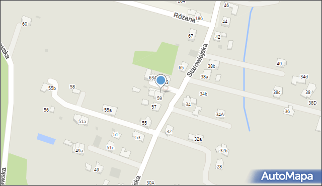 Andrychów, Starowiejska, 61, mapa Andrychów