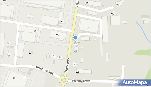Andrychów, Stefana Batorego, 24a, mapa Andrychów