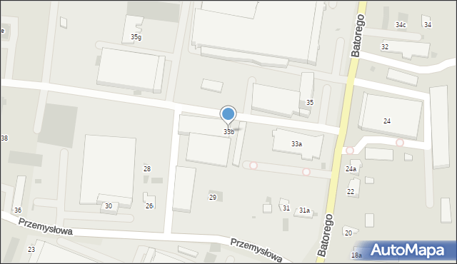 Andrychów, Stefana Batorego, 33b, mapa Andrychów