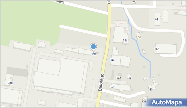 Andrychów, Stefana Batorego, 35B, mapa Andrychów