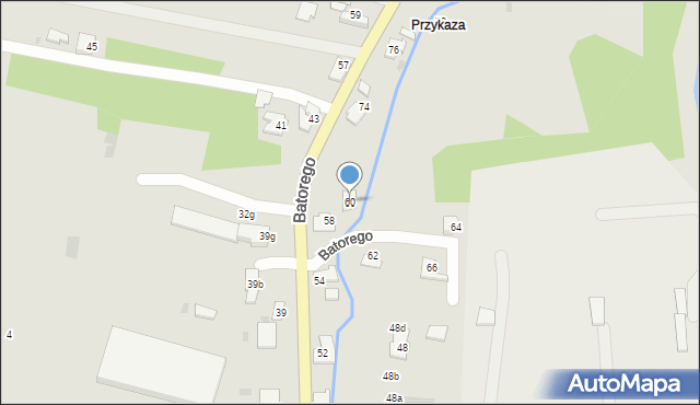 Andrychów, Stefana Batorego, 60, mapa Andrychów