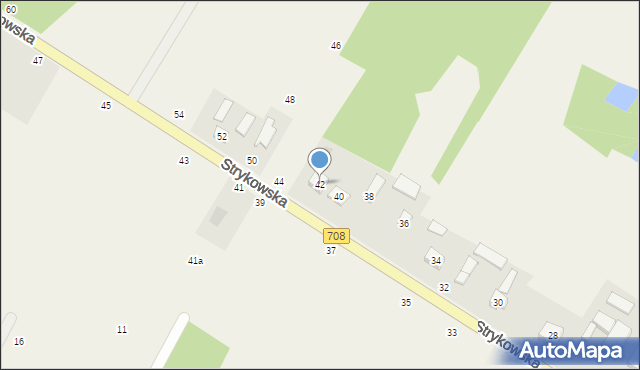 Anielin Swędowski, Strykowska, 42, mapa Anielin Swędowski