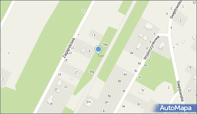 Anielin Swędowski, Strykowska, 59f, mapa Anielin Swędowski