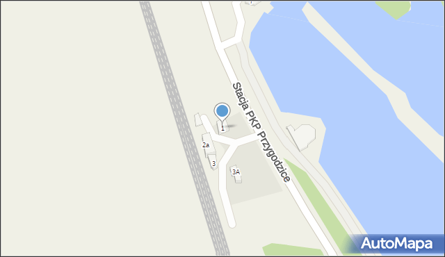 Antonin, Stacja PKP Przygodzice, 1, mapa Antonin