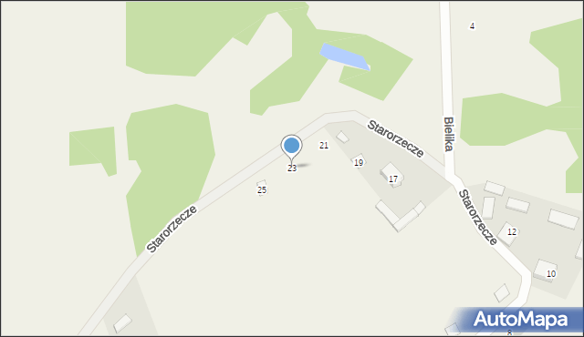 Arciechów, Starorzecze, 23, mapa Arciechów