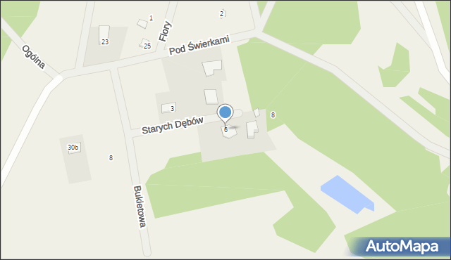 Arciechów, Starych Dębów, 6, mapa Arciechów