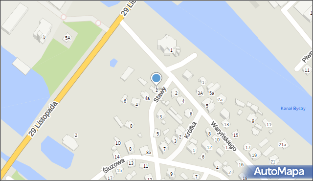 Augustów, Stawy, 2, mapa Augustów