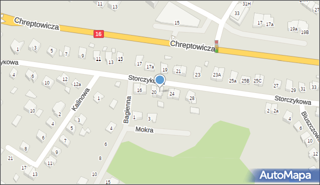 Augustów, Storczykowa, 22, mapa Augustów