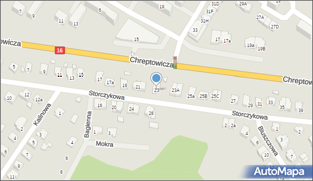 Augustów, Storczykowa, 23, mapa Augustów