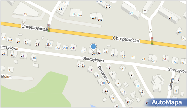 Augustów, Storczykowa, 29, mapa Augustów