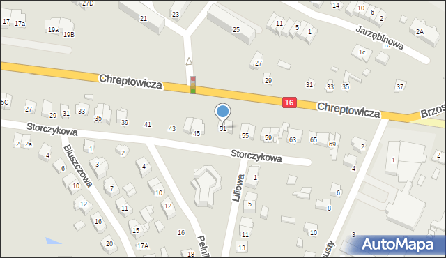 Augustów, Storczykowa, 51, mapa Augustów