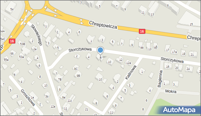 Augustów, Storczykowa, 6, mapa Augustów