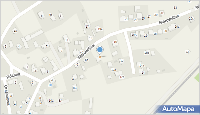 Babice, Starowiślna, 8, mapa Babice