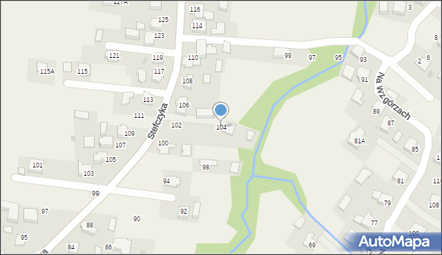 Bachowice, Stefczyka, 104, mapa Bachowice