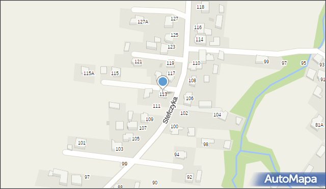 Bachowice, Stefczyka, 113, mapa Bachowice
