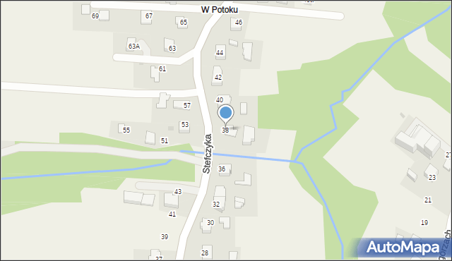 Bachowice, Stefczyka, 38, mapa Bachowice