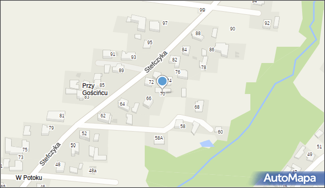 Bachowice, Stefczyka, 70, mapa Bachowice