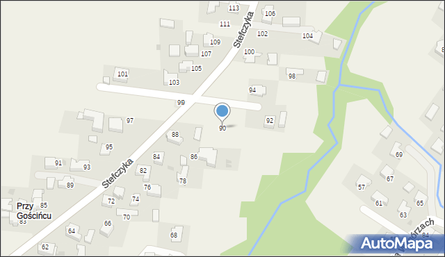 Bachowice, Stefczyka, 90, mapa Bachowice