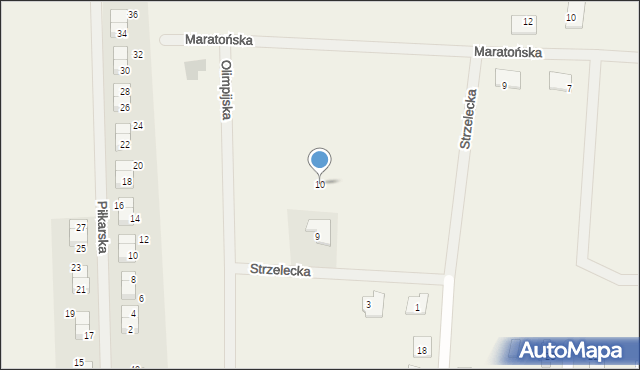 Baczyna, Strzelecka, 10, mapa Baczyna