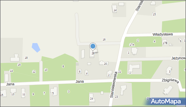 Bądzyń, Stanisławowska, 18, mapa Bądzyń