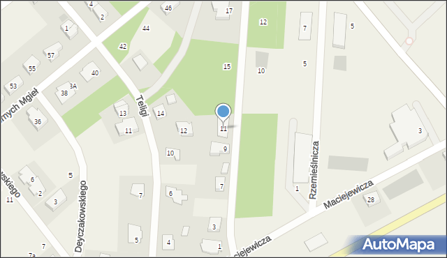 Bąkowo, Stankiewicza Mamerta, kpt., 11, mapa Bąkowo