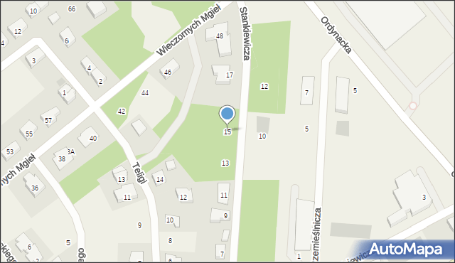 Bąkowo, Stankiewicza Mamerta, kpt., 15, mapa Bąkowo