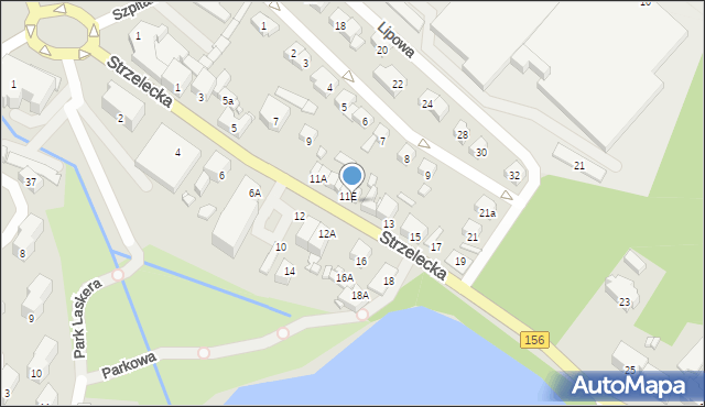 Barlinek, Strzelecka, 11F, mapa Barlinek