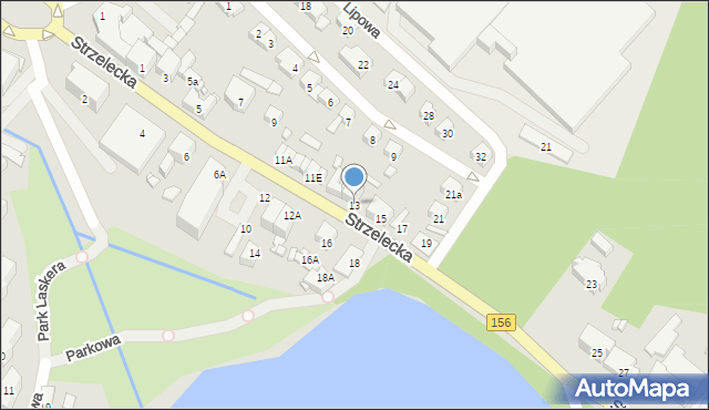 Barlinek, Strzelecka, 13, mapa Barlinek