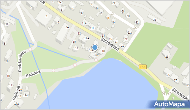 Barlinek, Strzelecka, 18A, mapa Barlinek