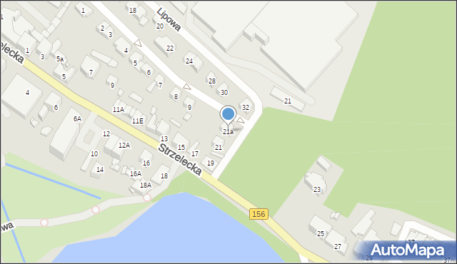 Barlinek, Strzelecka, 21a, mapa Barlinek