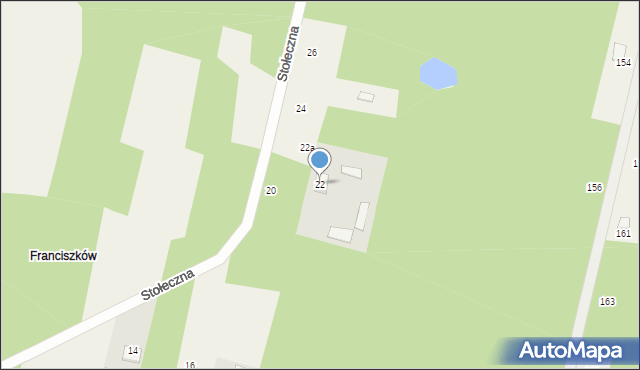 Basinów, Stołeczna, 22, mapa Basinów