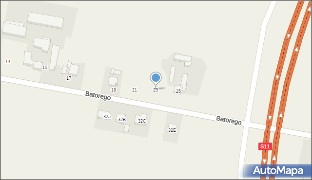 Batorowo, Stefana Batorego, 23, mapa Batorowo