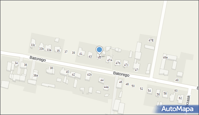 Batorowo, Stefana Batorego, 45, mapa Batorowo