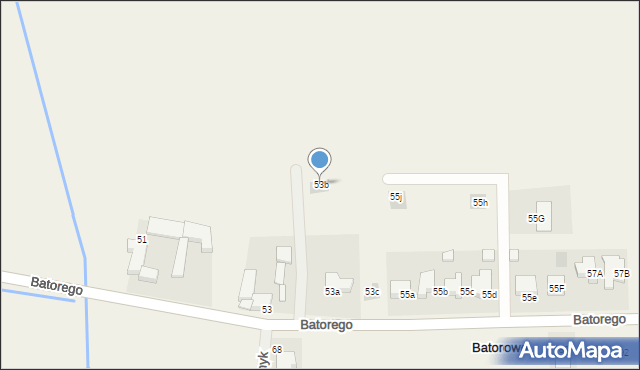 Batorowo, Stefana Batorego, 53b, mapa Batorowo