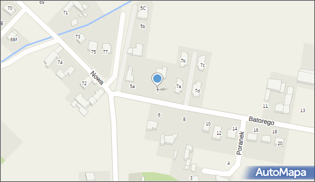 Batorowo, Stefana Batorego, 7, mapa Batorowo