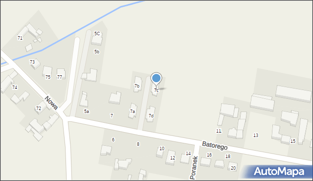 Batorowo, Stefana Batorego, 7c, mapa Batorowo