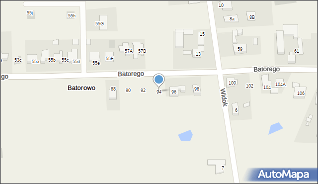 Batorowo, Stefana Batorego, 94, mapa Batorowo