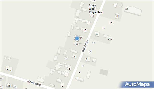 Bęczków, Starowiejska, 11, mapa Bęczków