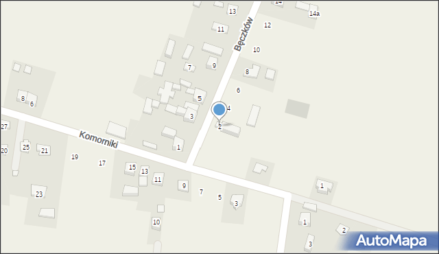 Bęczków, Starowiejska, 2, mapa Bęczków