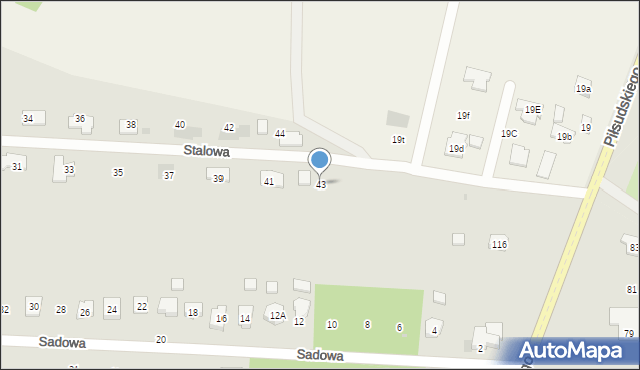 Bełchatów, Stalowa, 43, mapa Bełchatów