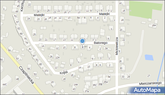 Bełchatów, Stefana Batorego, 6, mapa Bełchatów