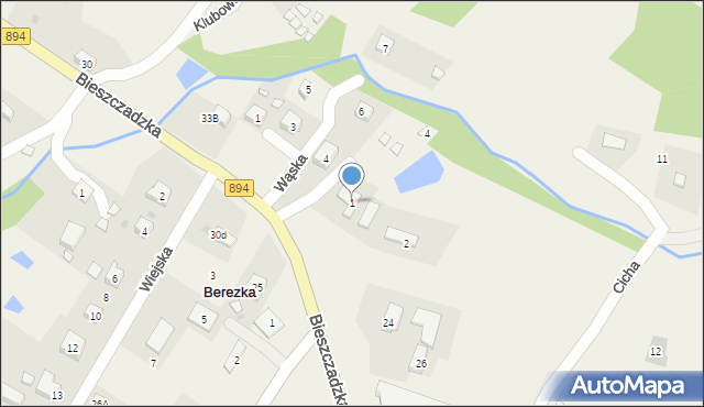 Berezka, Stawowa, 1, mapa Berezka