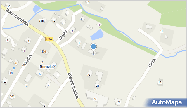 Berezka, Stawowa, 2, mapa Berezka