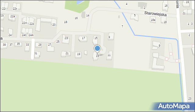 Bezrzecze, Starowiejska, 13, mapa Bezrzecze