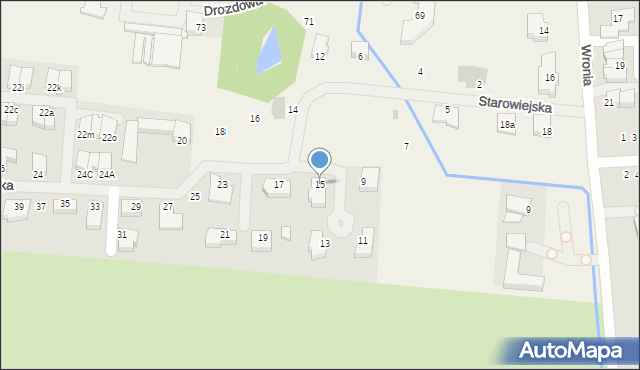 Bezrzecze, Starowiejska, 15, mapa Bezrzecze