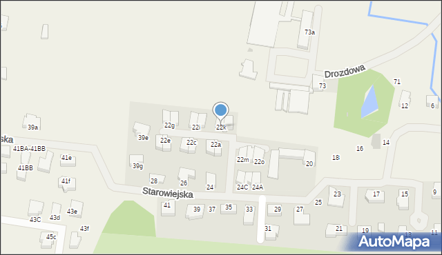 Bezrzecze, Starowiejska, 22k, mapa Bezrzecze