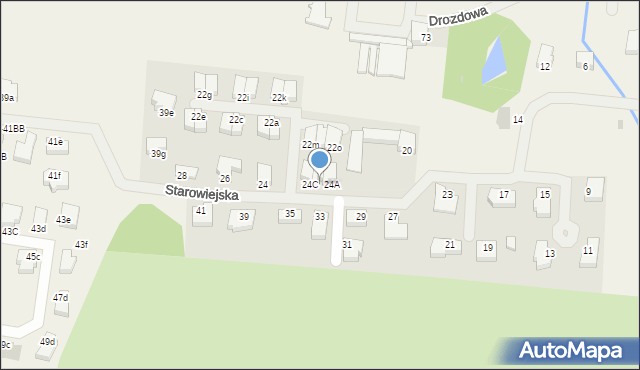 Bezrzecze, Starowiejska, 24B, mapa Bezrzecze