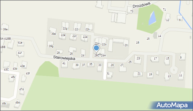 Bezrzecze, Starowiejska, 24C, mapa Bezrzecze