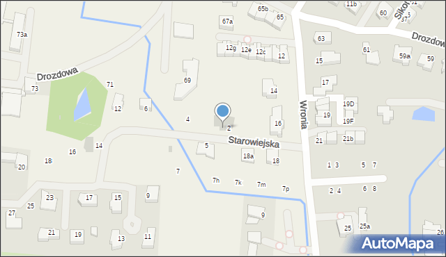 Bezrzecze, Starowiejska, 2a, mapa Bezrzecze